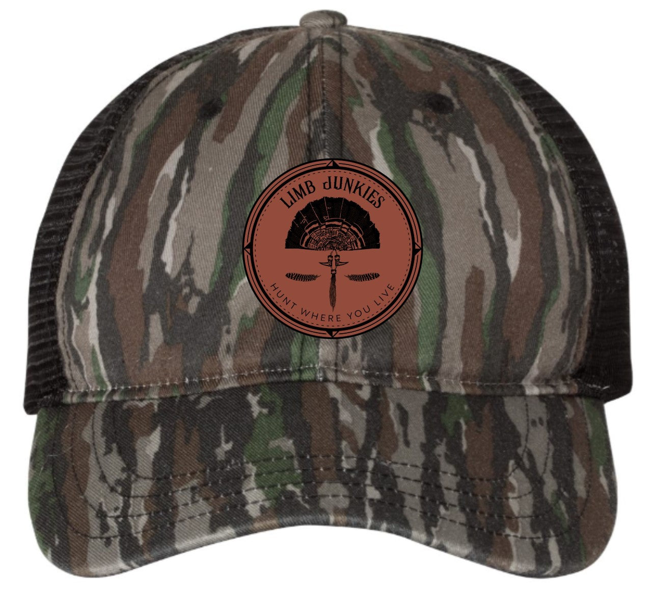 Limb Junkies Fan Logo Trucker Cap, in Realtree Original